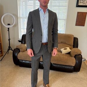 Suitsupply Gray Classic Pinstripe Suit